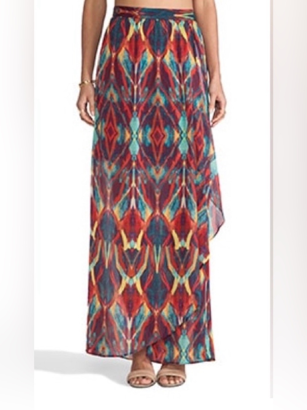 Alice + Olivia Multi Color Maxi Skirt Size Small